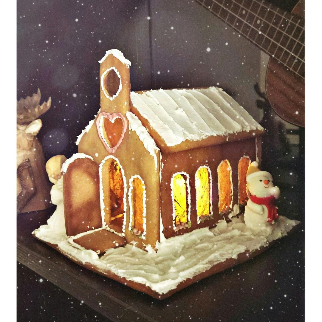 超级容易的圣诞节姜饼屋（进阶版:教堂姜饼屋）