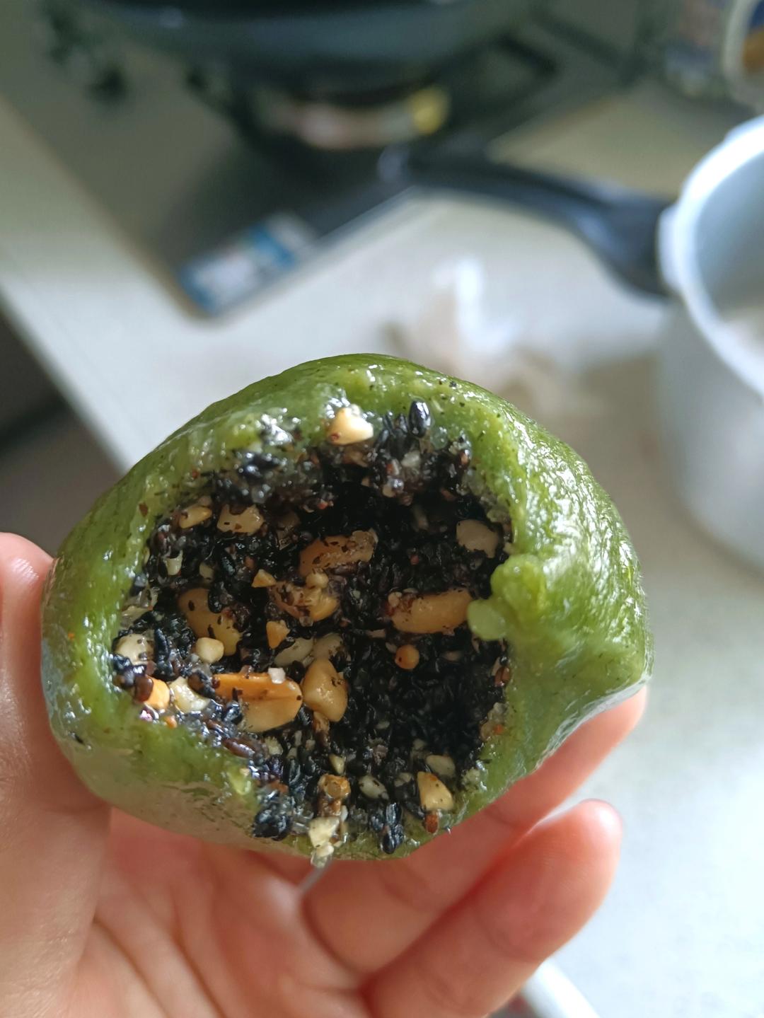 青团 | 流沙花生黑芝麻馅