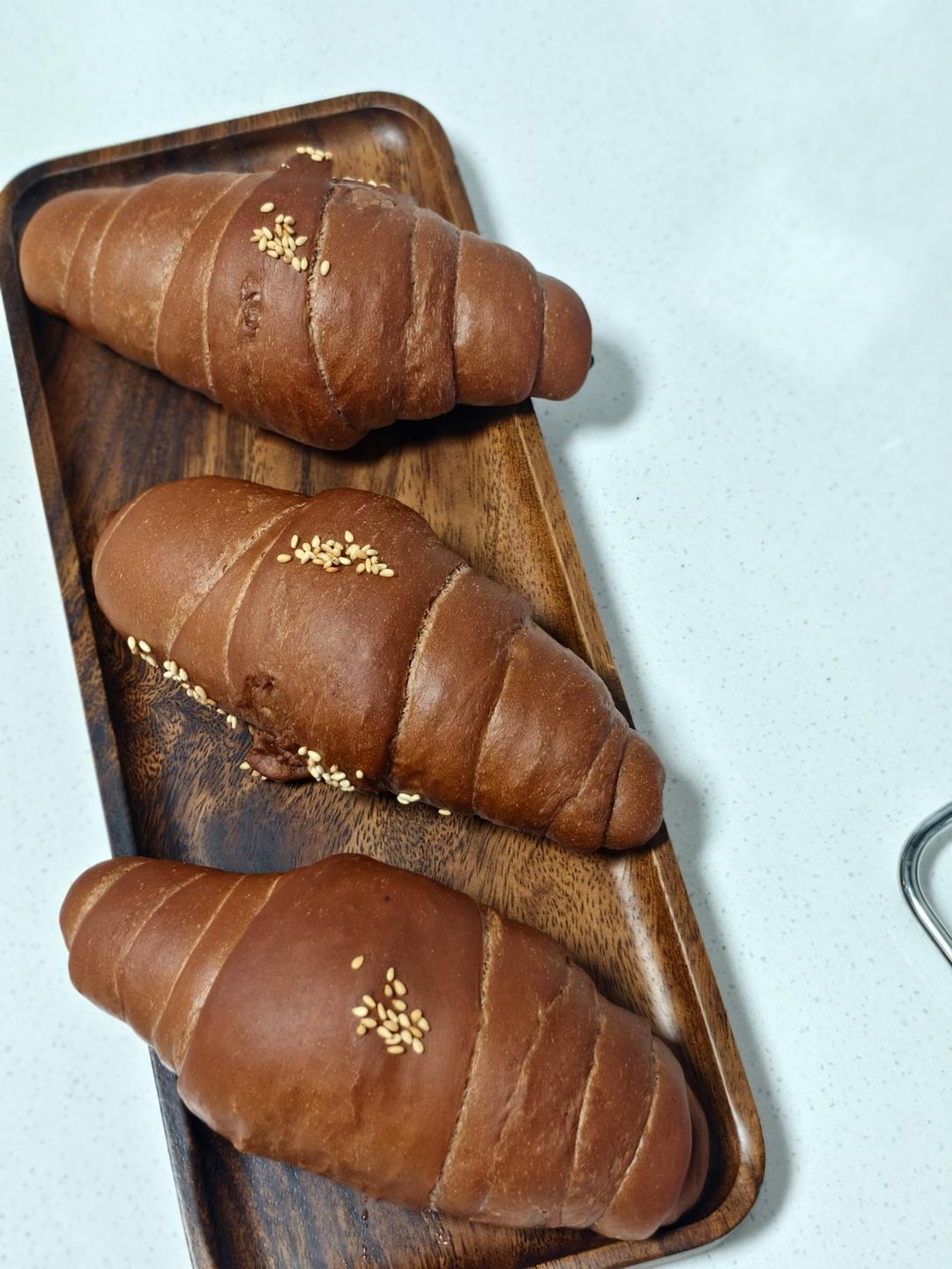 巧克力流心日式海盐面包卷｜巧克力+盐卷爱好者必做款