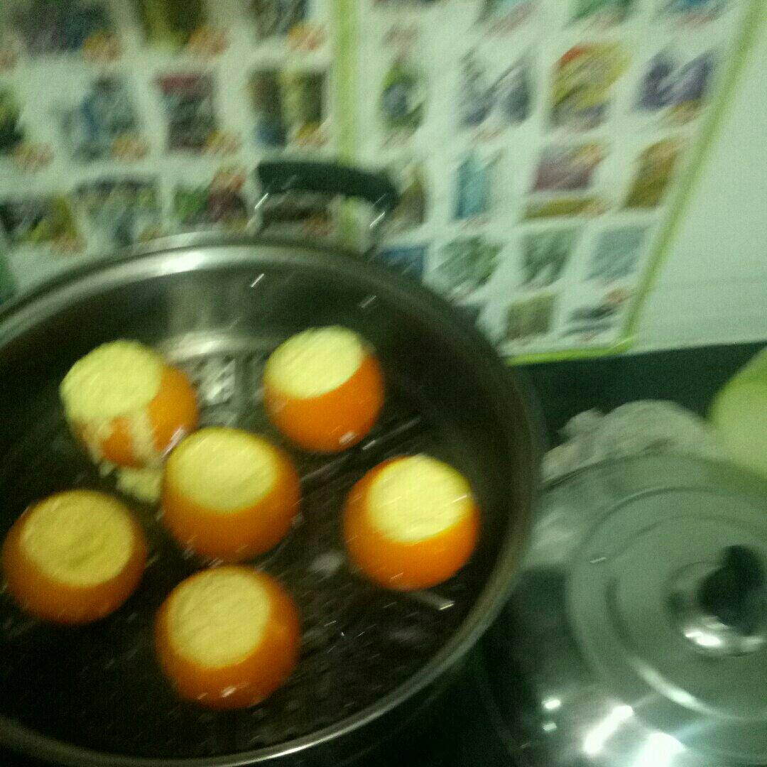 鲜橙蒸蛋