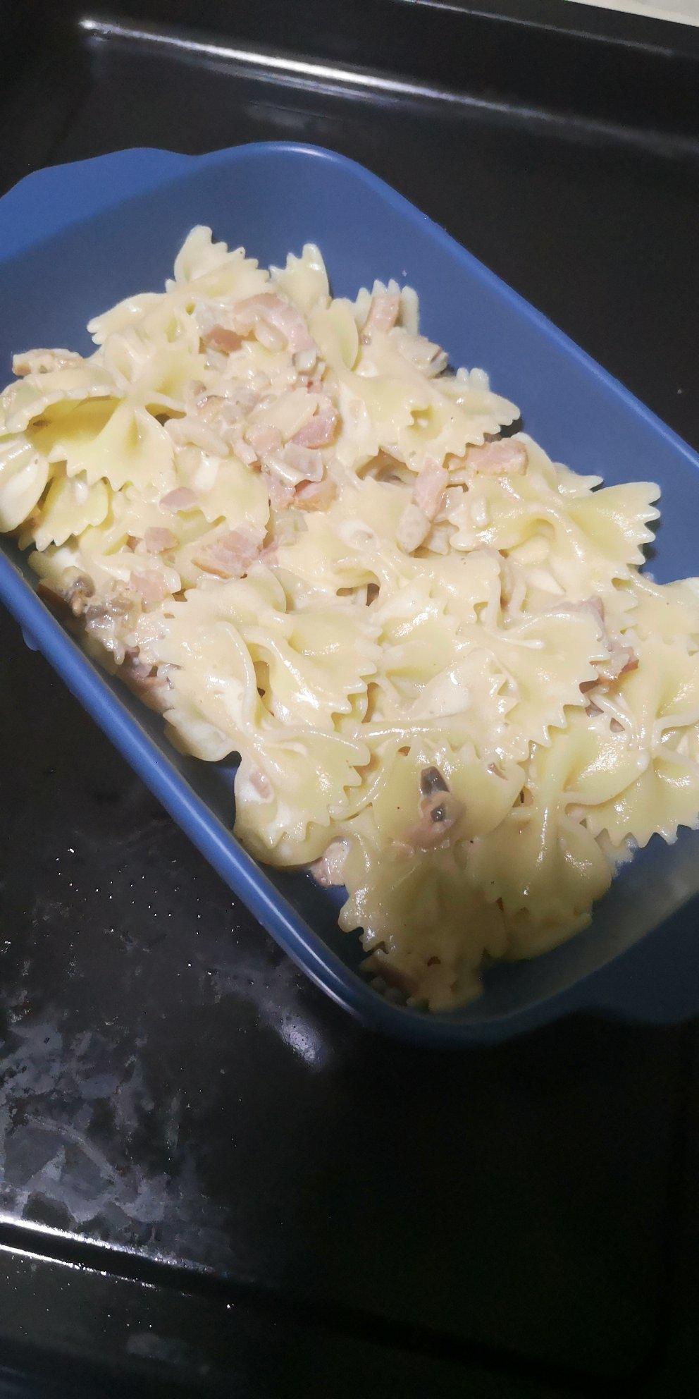 奶油蘑菇培根焗饭