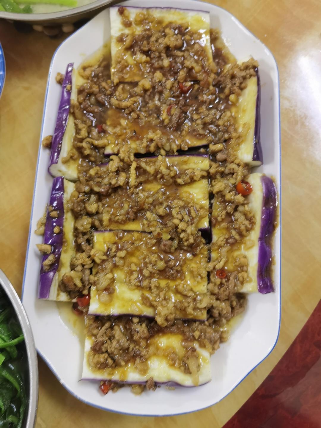 蒜蓉肉沫蒸茄子