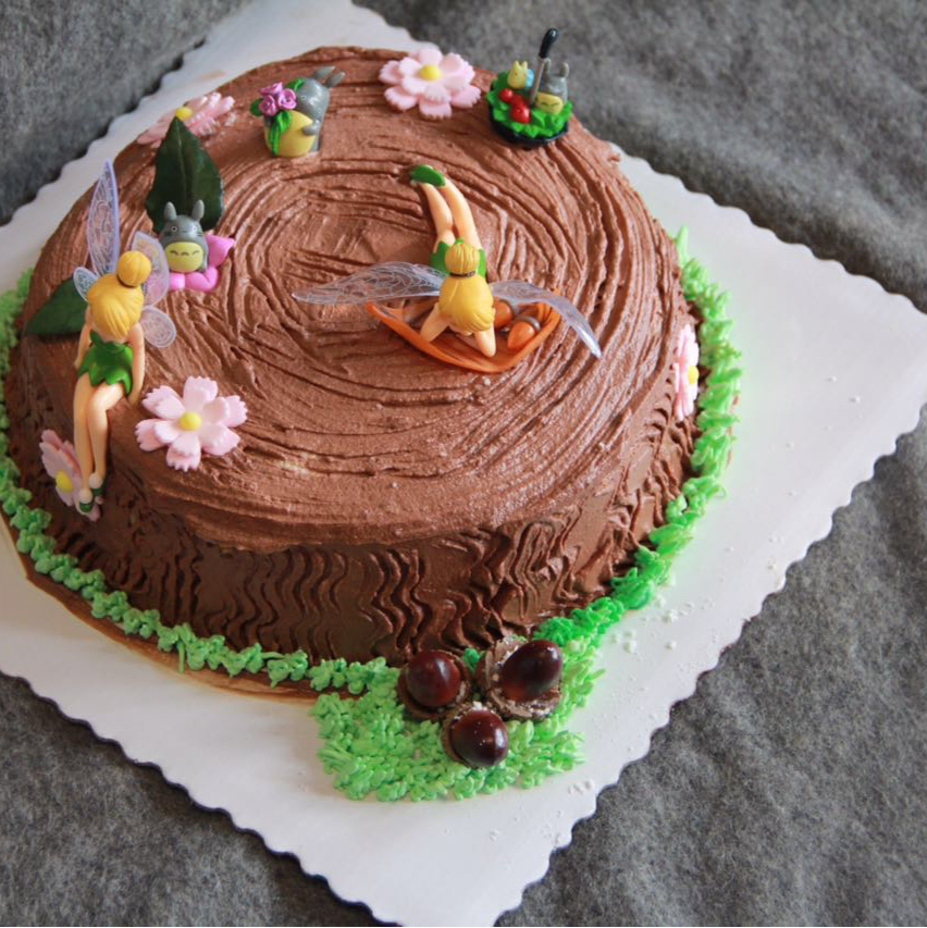 森林仙子树桩蛋糕