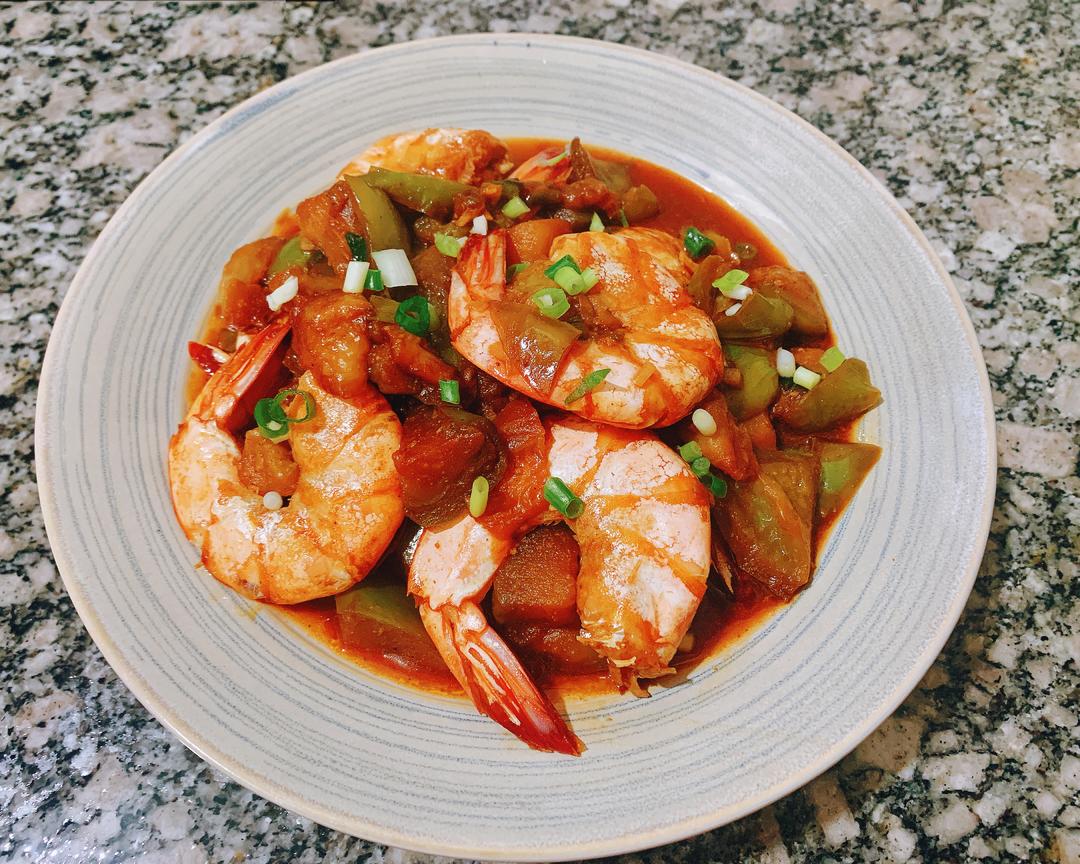 鲜美下饭菜|鲜虾茄子煲的做法