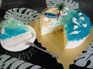 海洋酸奶慕斯蛋糕——乐众缤纷夏日烘焙大赛获奖作品的做法 步骤37
