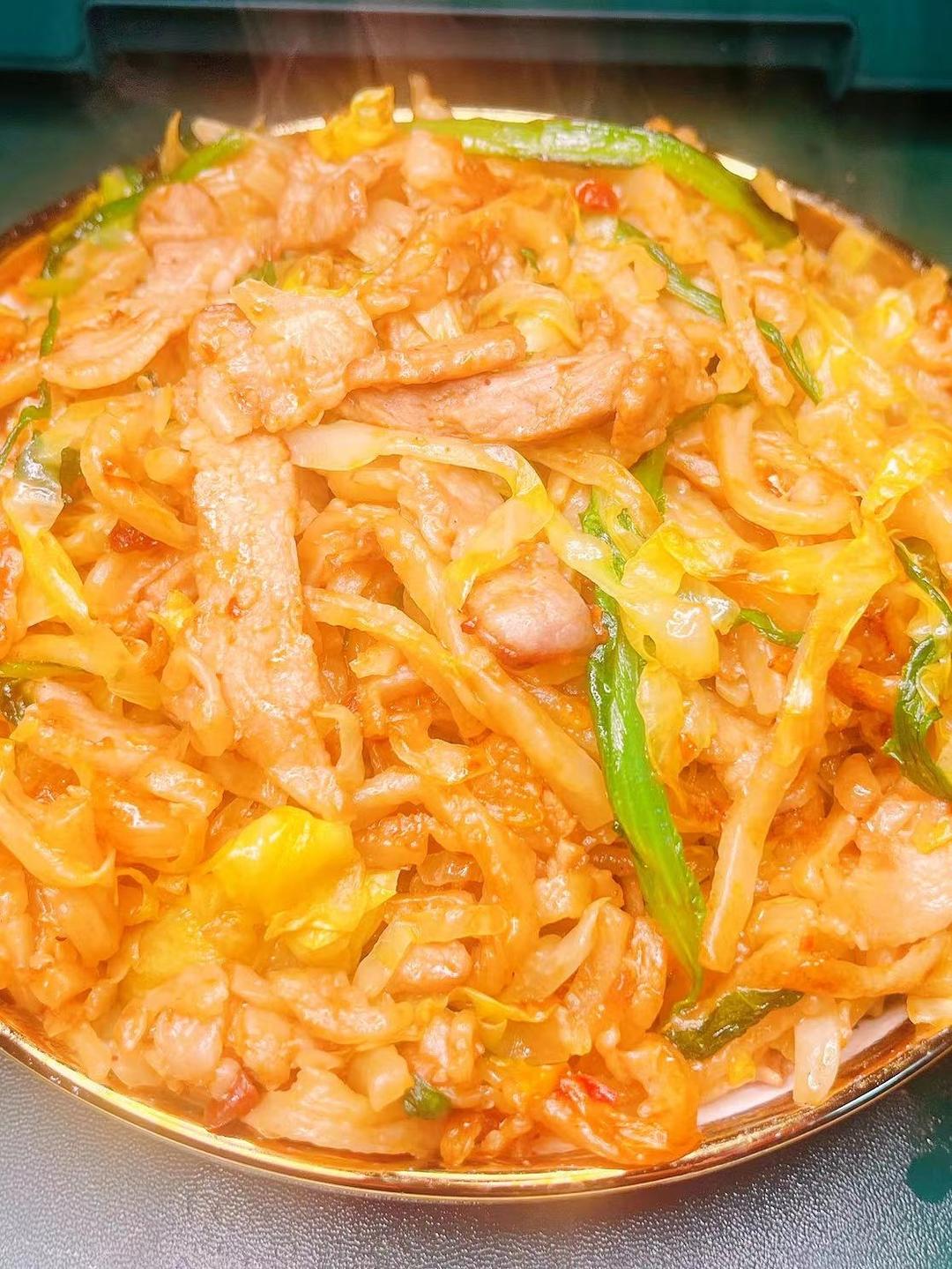 堂妈小厨——肉丝炒饼