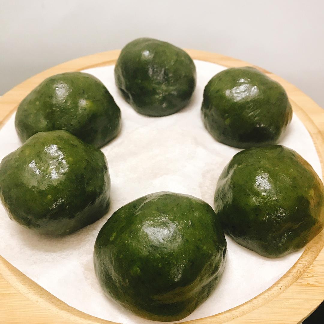 网红青团～～咸蛋黄肉松青团