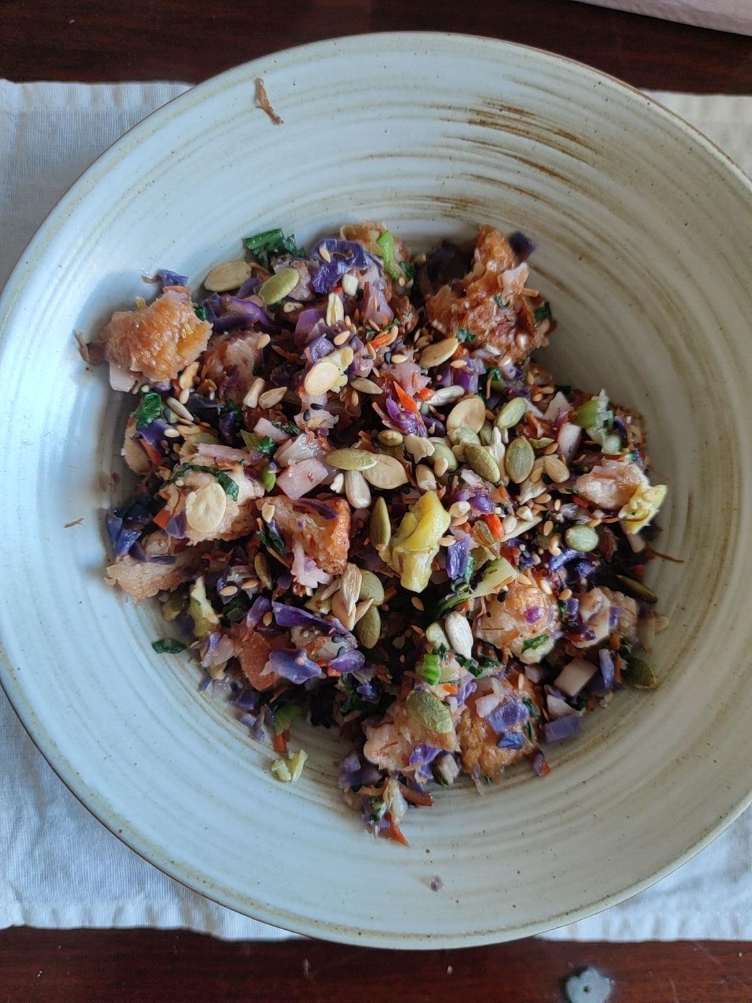 好吃到爆炸的粗粮紫甘蓝炒饭（减脂必备）