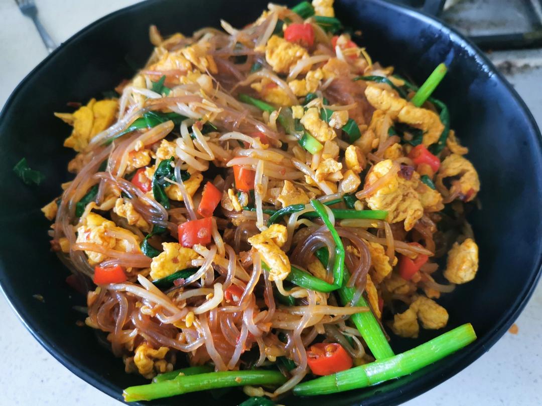 豆芽炒粉条