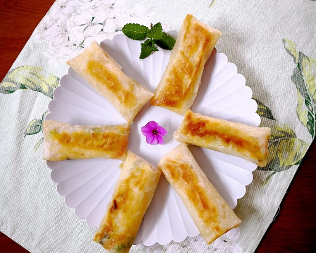 香煎春卷～甜咸两相宜的做法