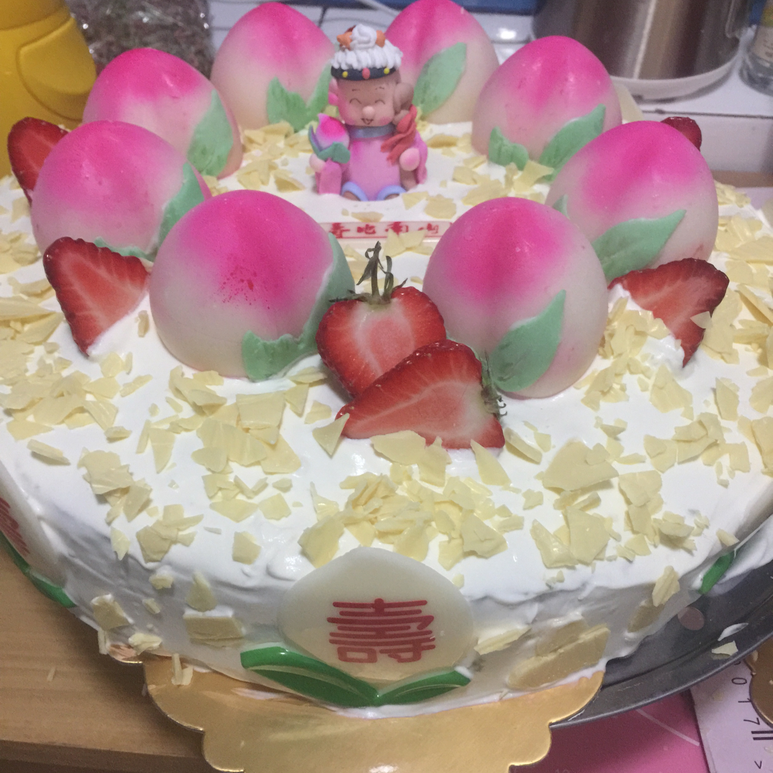 【寿桃蛋糕】——海绵蛋糕+芒果乳酪慕斯 长辈祝寿贺生辰