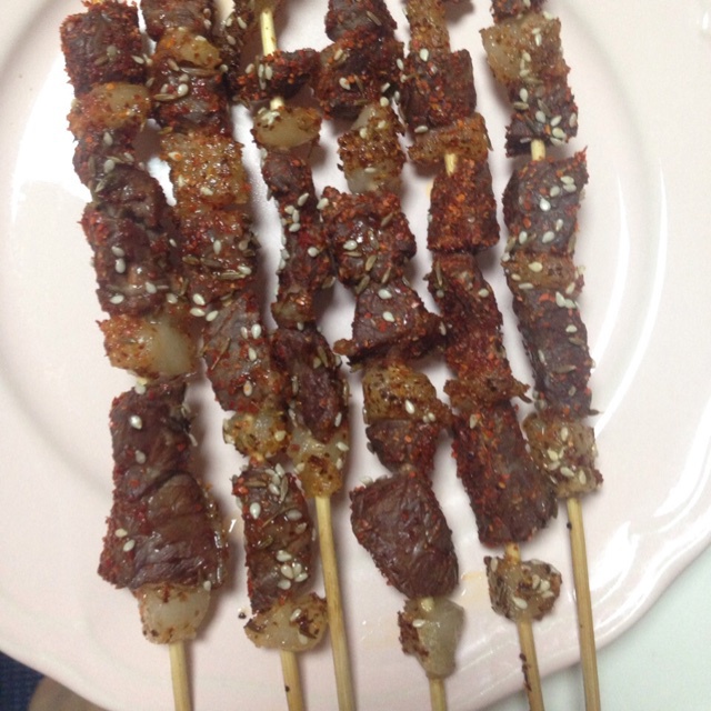 烤箱牛肉串