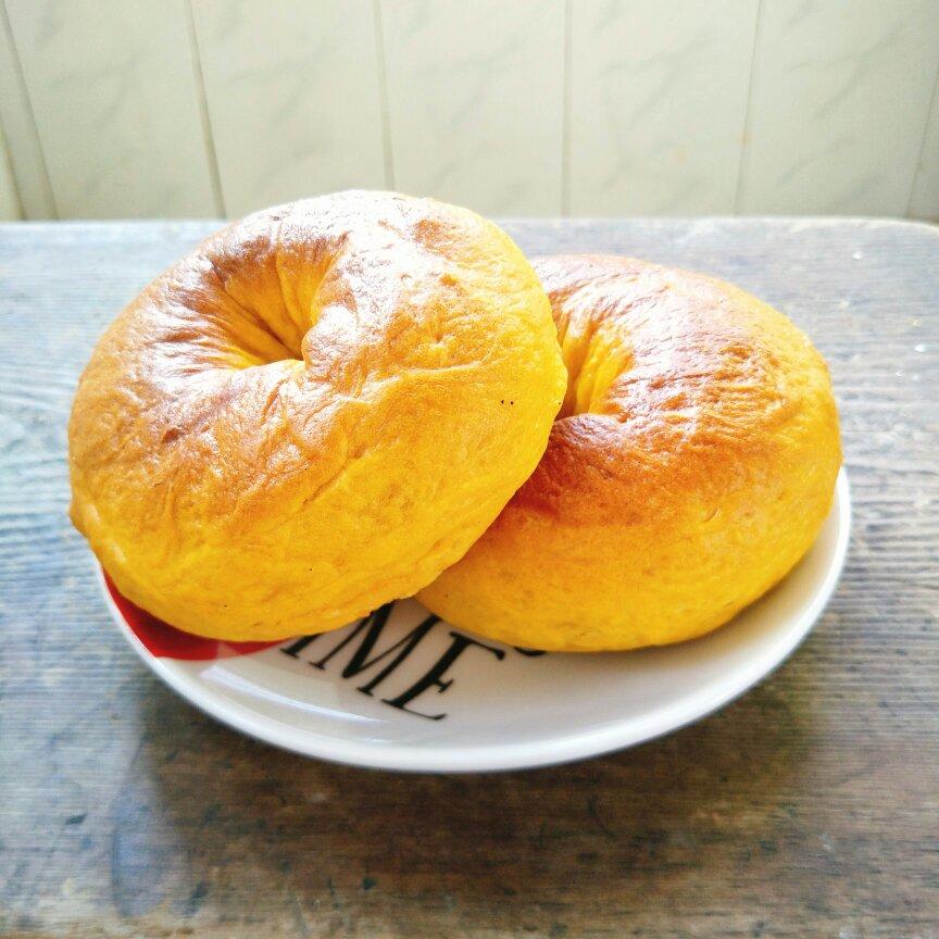 南瓜肉桂葡萄干贝果【北鼎烤箱】