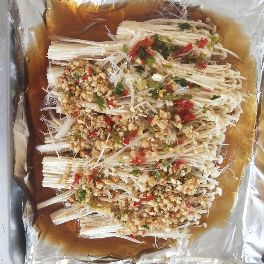 蒜香烤金针菇&粉丝