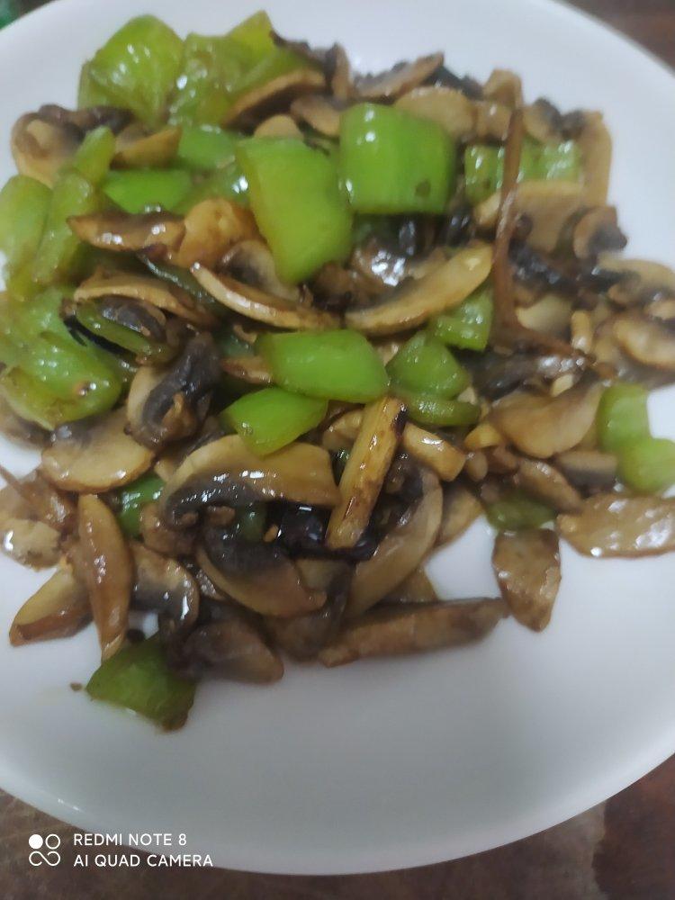 两全enjoy做的素炒鲜口蘑白蘑菇快手家常菜