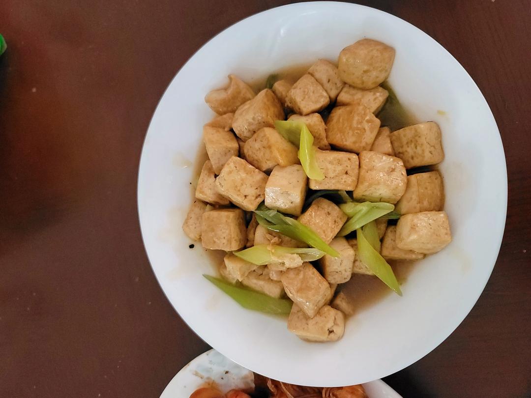 葱烧豆腐