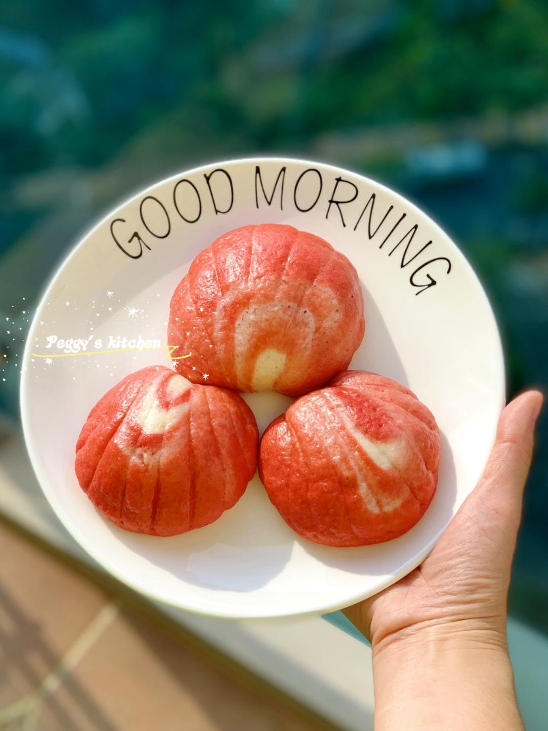 太斑斓贝壳豆沙包