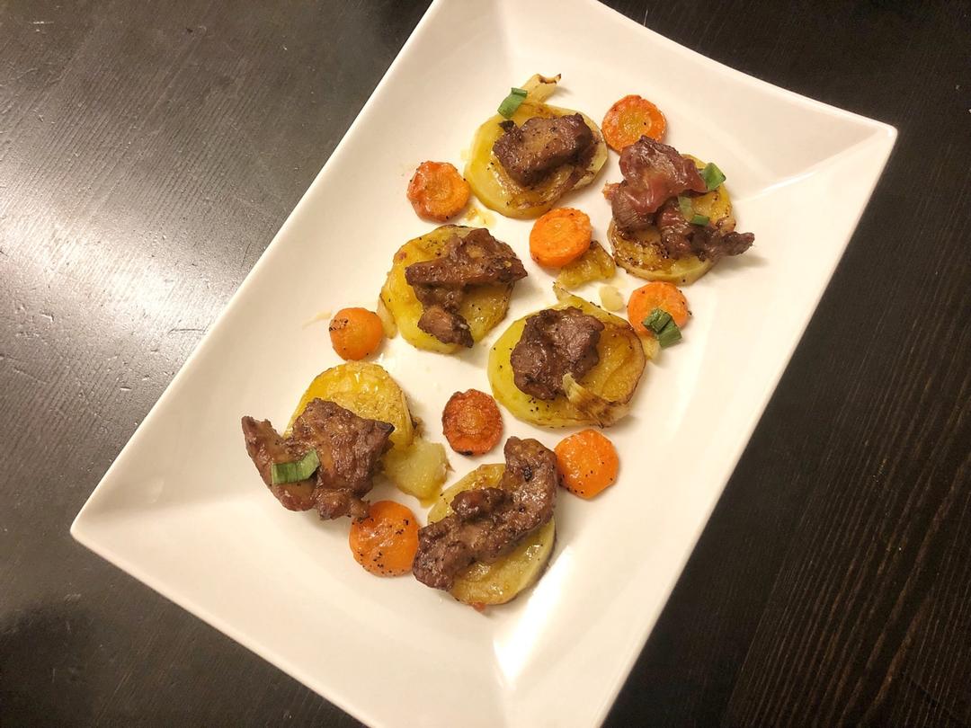 烤箱版土豆烤五花肉
