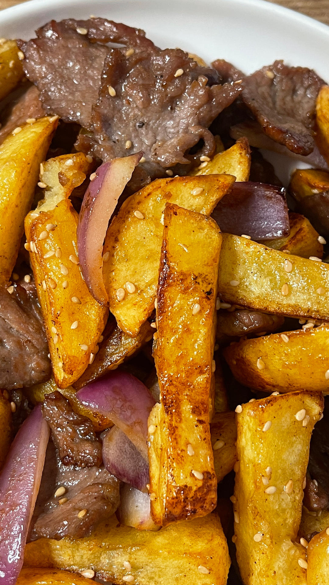 孜然土豆炒牛肉