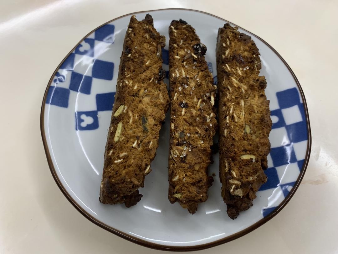 【健康零食】燕麦坚果意式脆饼