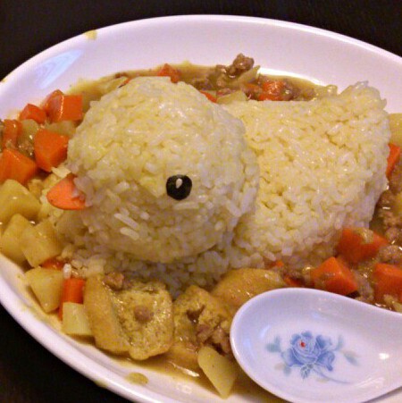 b.duck大黄鸭洗澡黄金咖喱饭