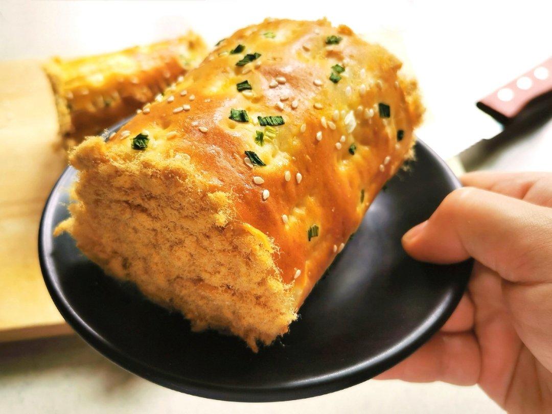 香葱肉松卷 面包肉松卷—水解法