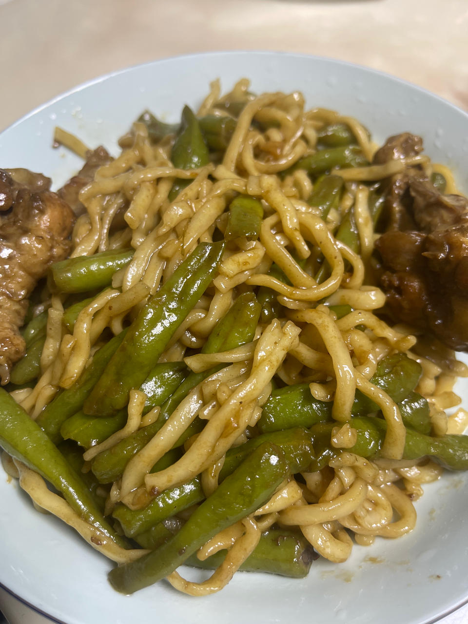 地道老北京扁豆焖面 豆角焖面 太好吃小心吃撑哦