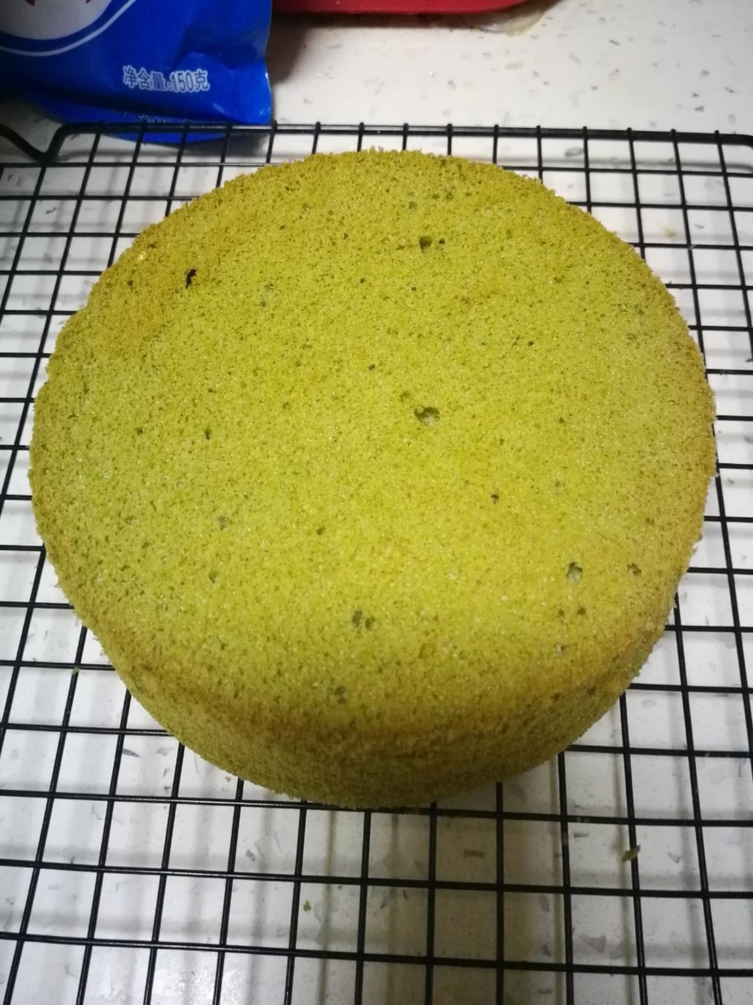 6寸抹茶戚风蛋糕