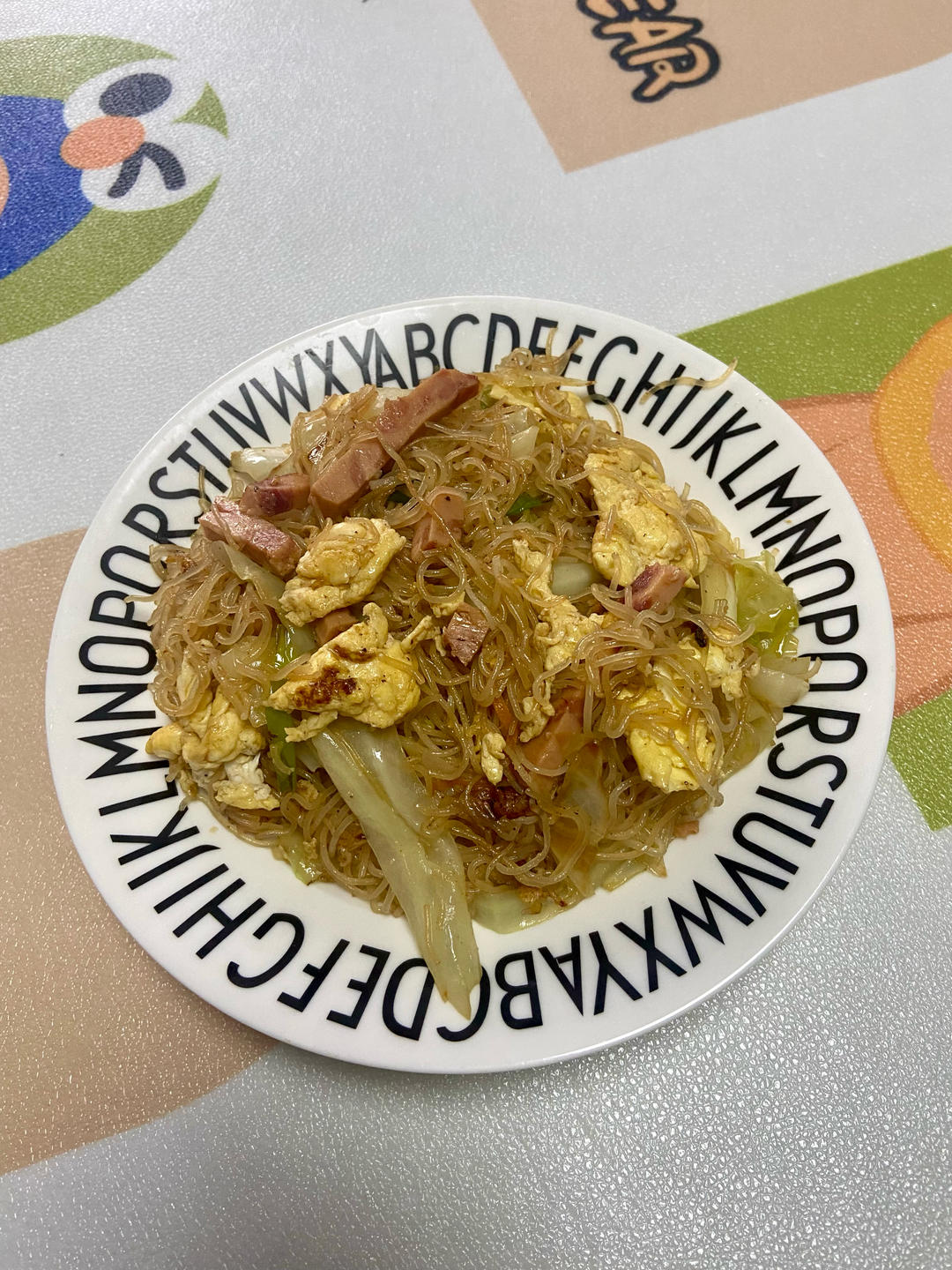 包菜炒细米粉，孩子超爱