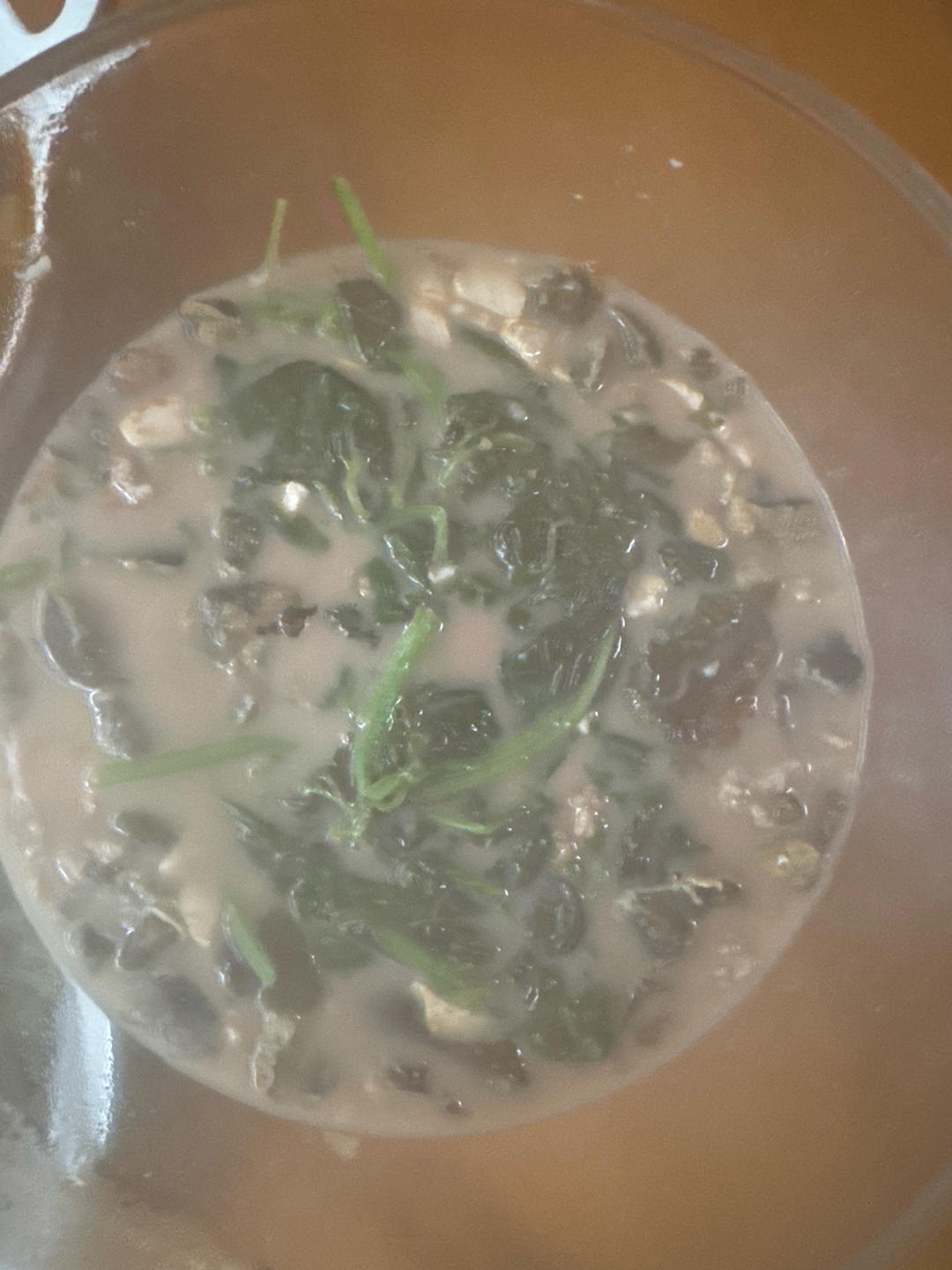 上汤红苋菜，拌饭都好吃😄