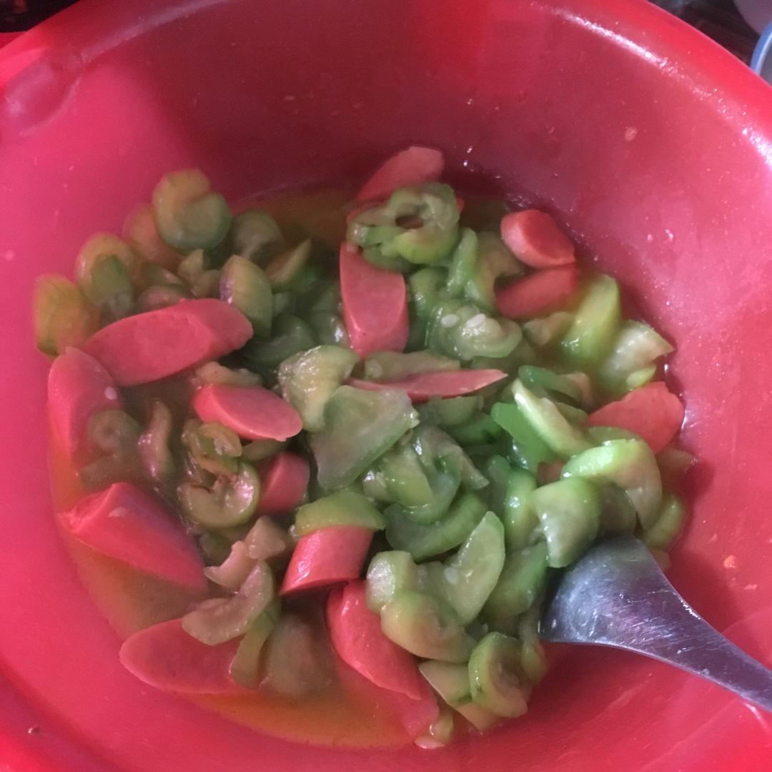 丝瓜炒火腿