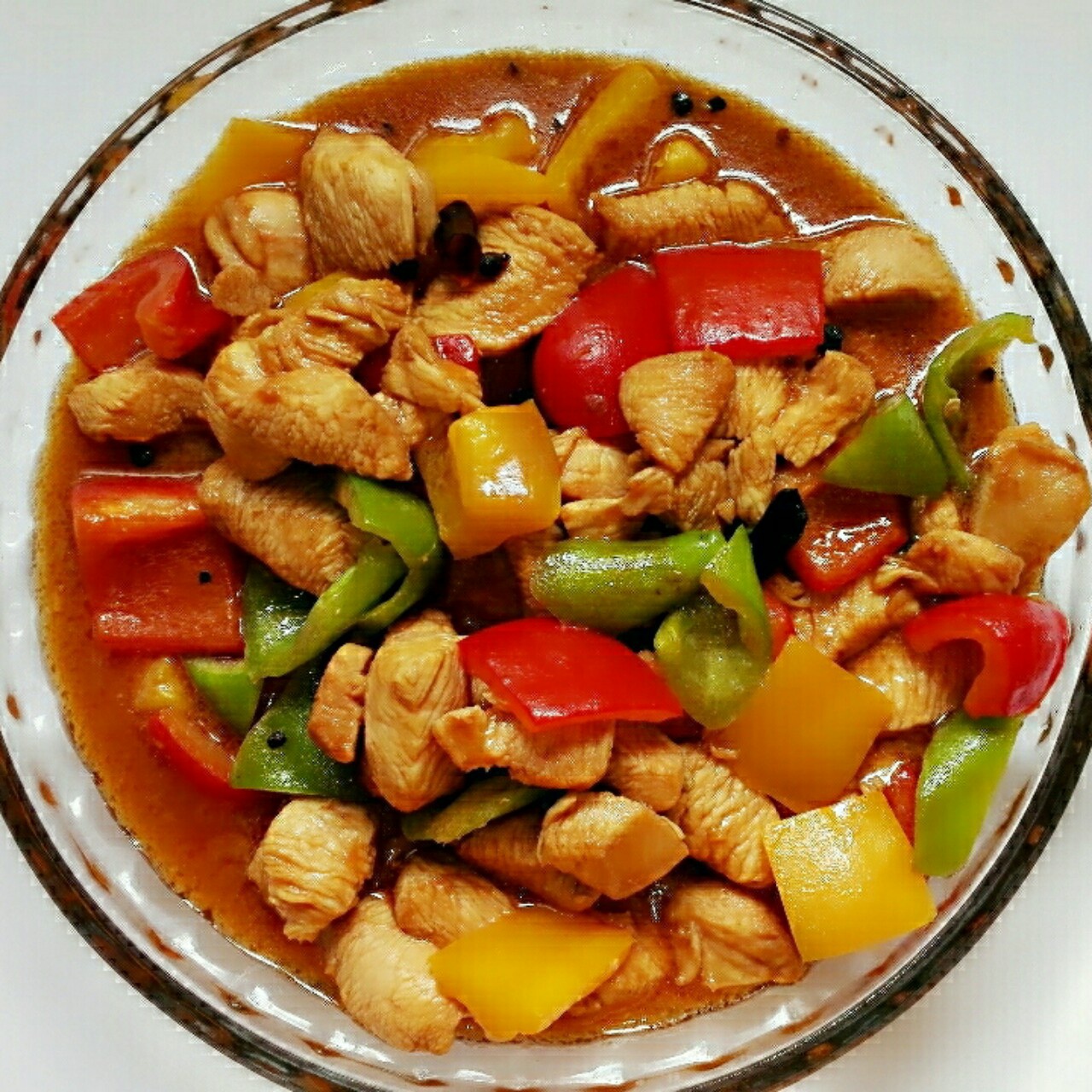 健身减肥最爱的鸡胸料理！——彩椒鸡丁