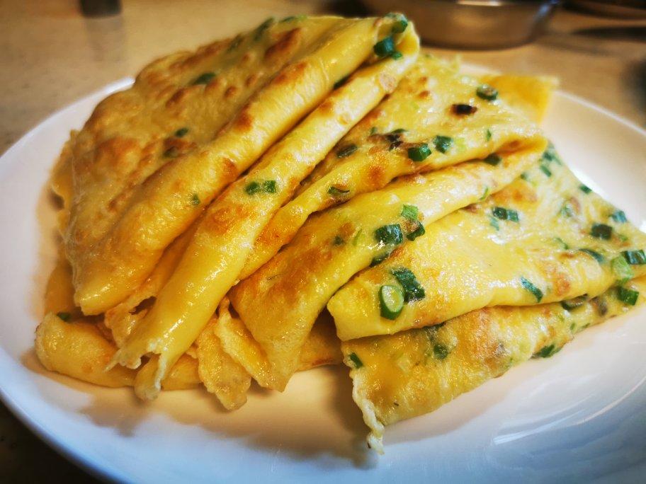 小攸1900做的葱花鸡蛋饼