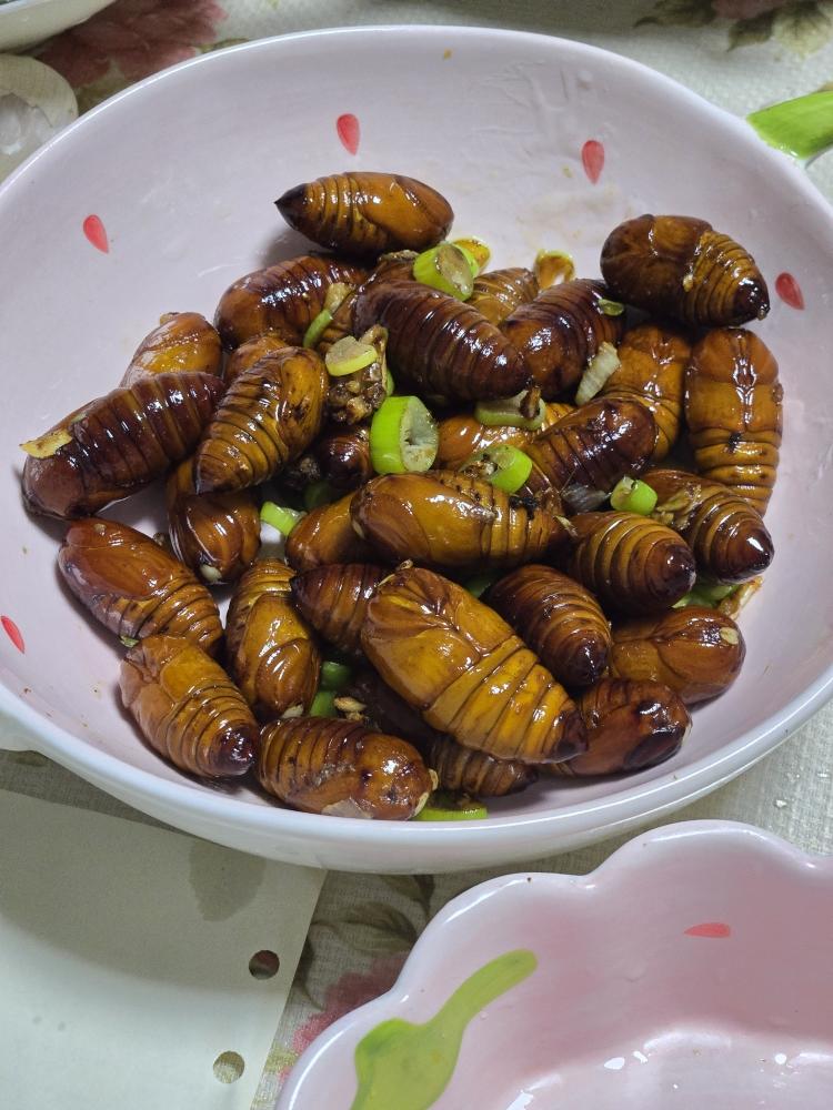 家常炒茧蛹