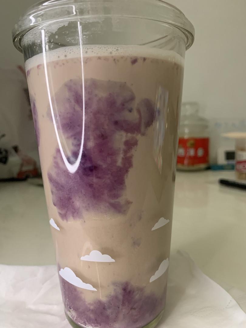 敬亭山上小白鸽做的喝了会上瘾的紫薯芋泥奶茶