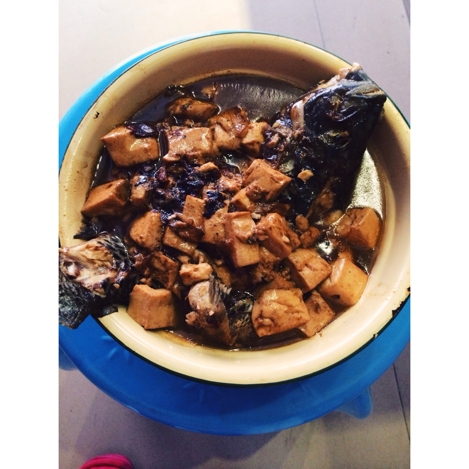 鱼焖豆腐