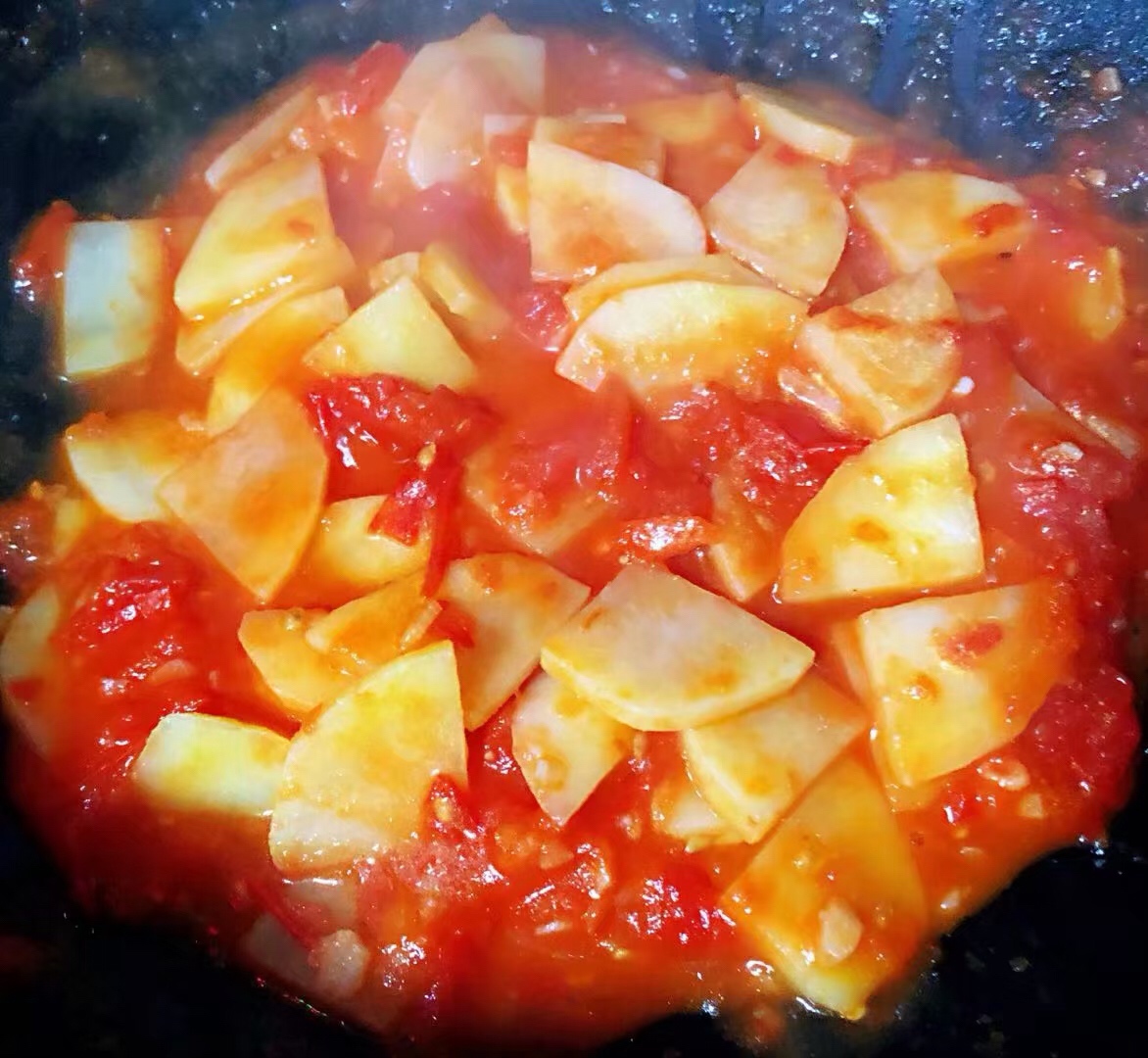 西红柿炒土豆片的做法 步骤9