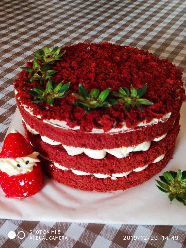 视频菜谱:红丝绒裸蛋糕6寸