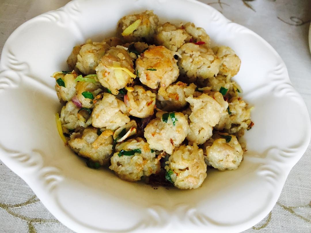 果果释迦做的炒山药丸子