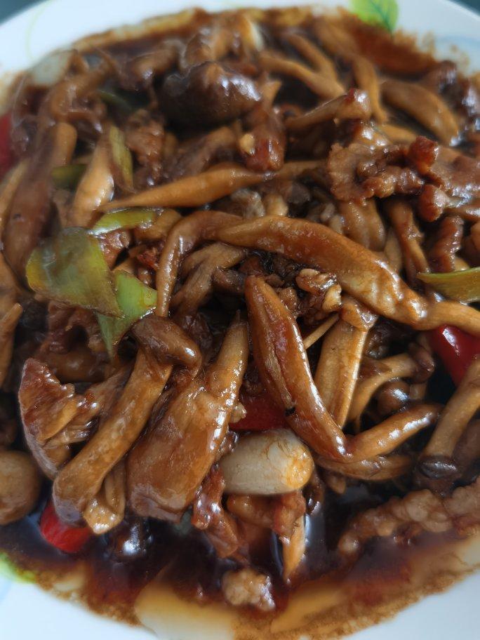 金针菇炒肉