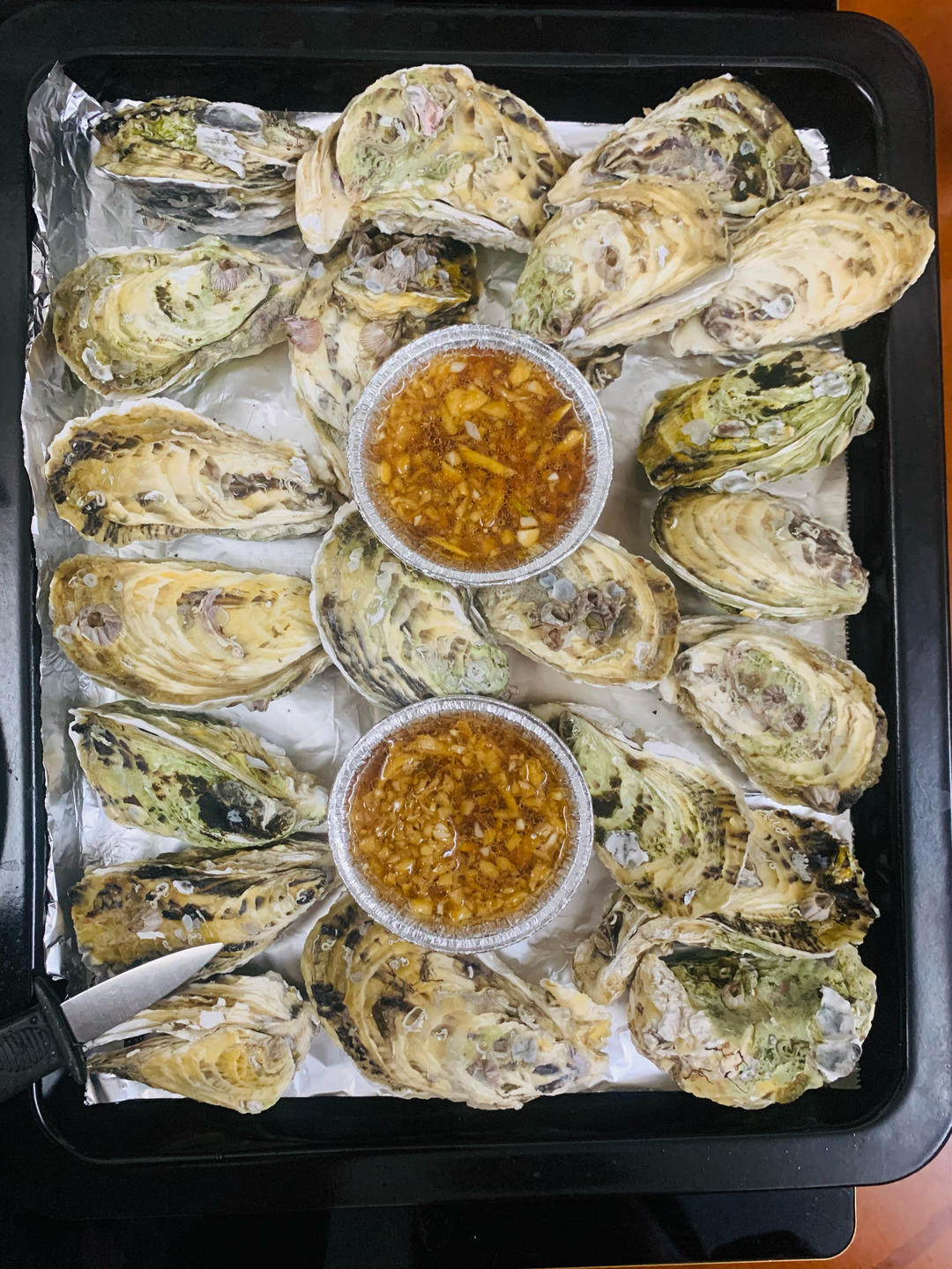 带壳烤生蚝（烤箱版）