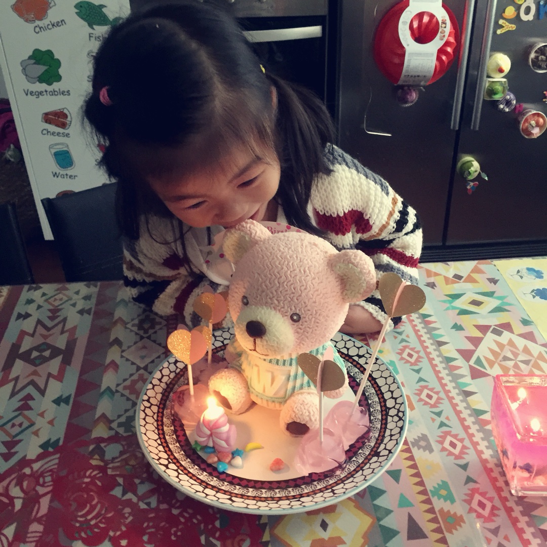 安安4岁生日立体熊蛋糕
