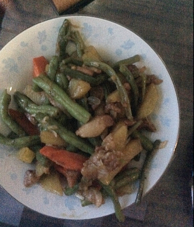 豆角炒肉