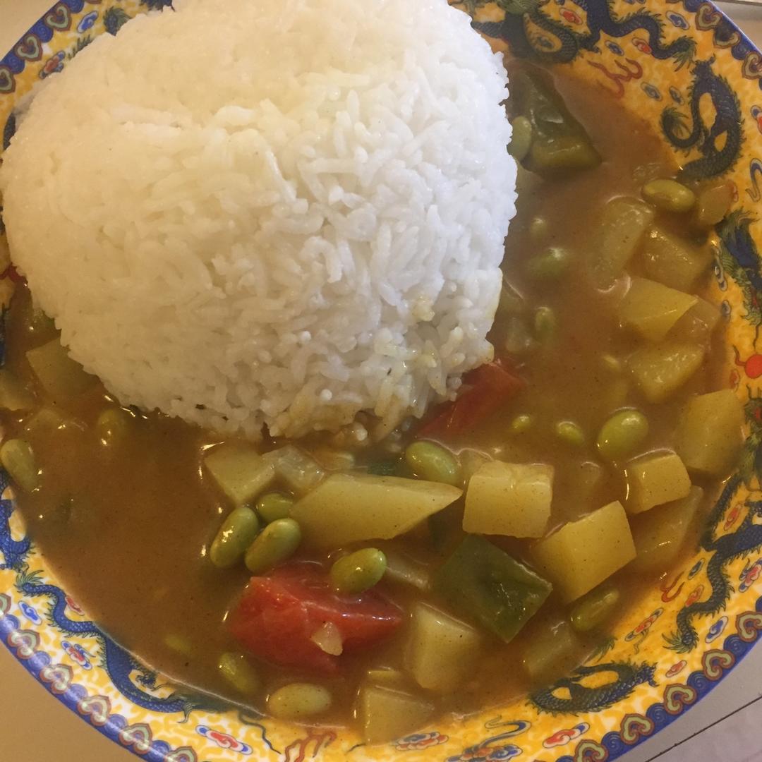 素咖喱饭
