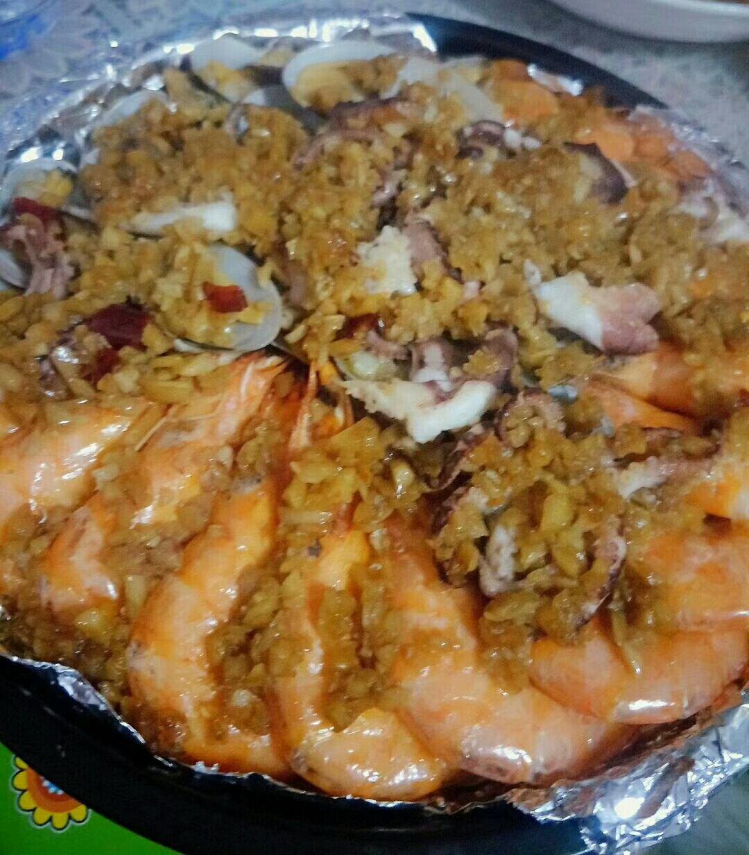 蒜香吮指海鲜大咖——松下NU-JK200W大蒸烤箱食谱