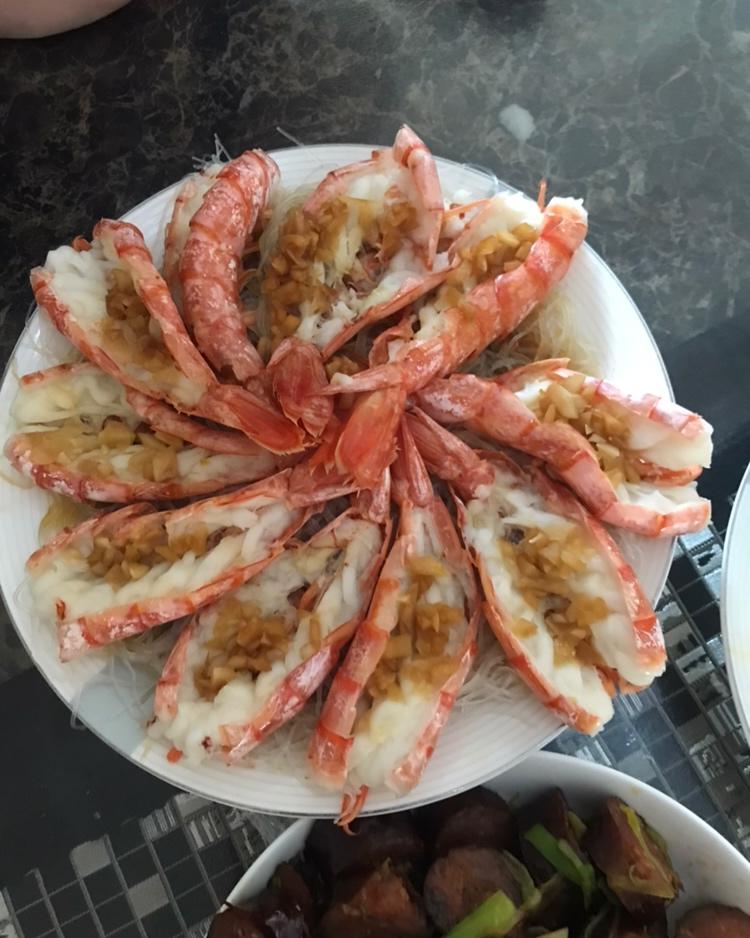 蒜蓉蒸阿根廷红虾