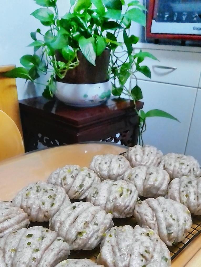 🪭补气活血黑裸麦葱花卷○包子馒头系列