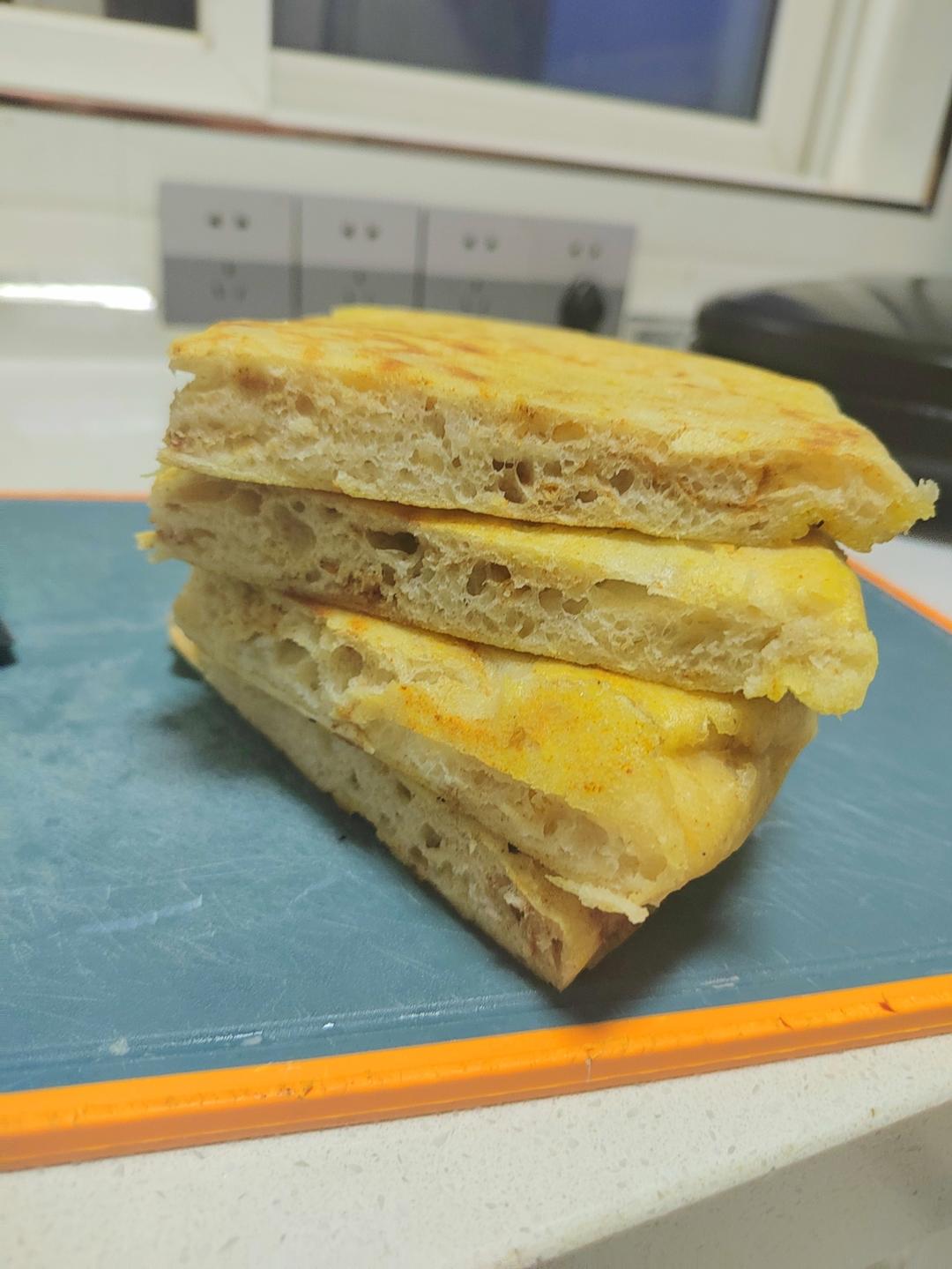 电饼铛葱花发面饼