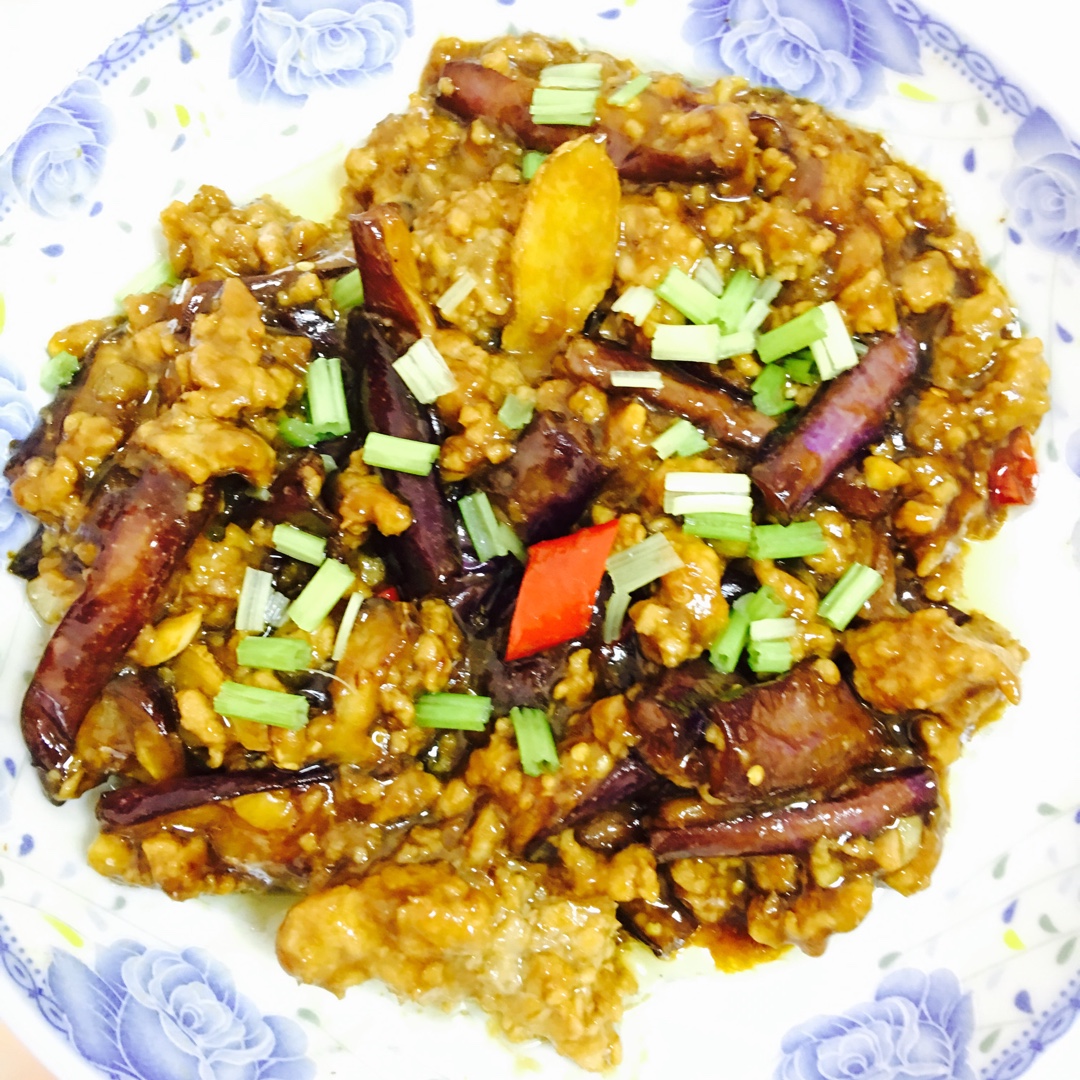 红烧肉沫茄子