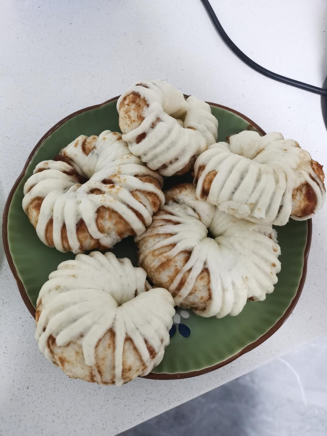 小灯笼豆沙卷 豆沙包 超治愈 一次醒发 附整形细节视频